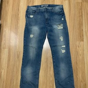 Express Men’s 38x24 straight leg distressed jeans
